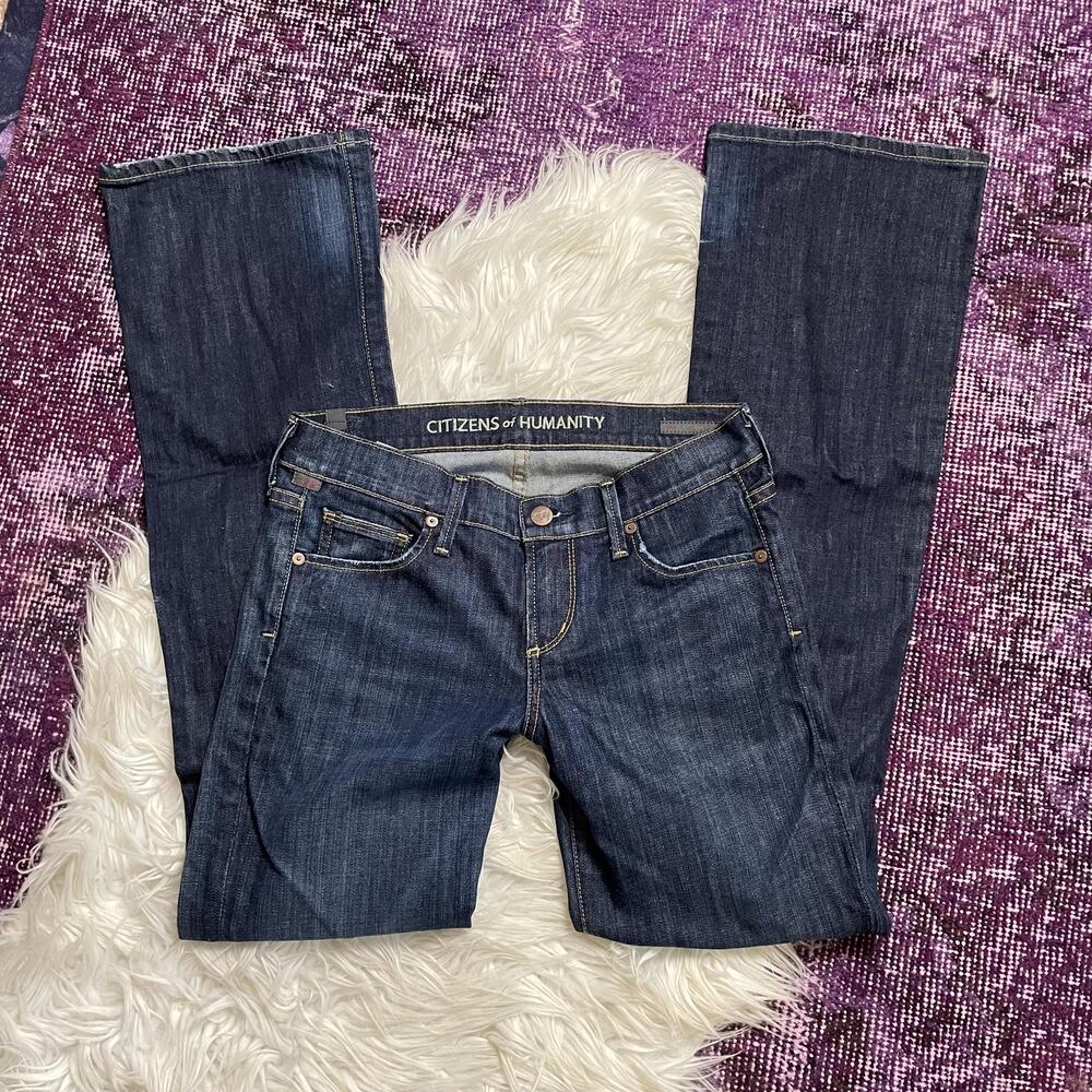 Y2K Citizens of Humanity Low Rise Bootcut Jeans | Dark Wash Denim (Size 26)